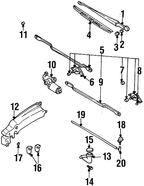 Wiper & Washer Components for 2002 Honda Passport #0