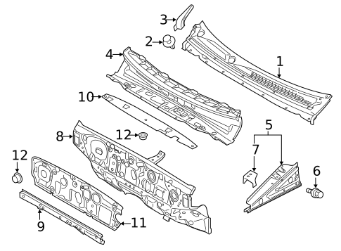 Cowl for 2023 Mitsubishi Mirage #0