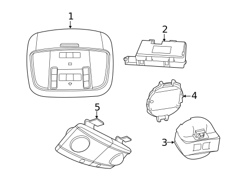 Overhead Console for 2012 Jeep Grand Cherokee #0