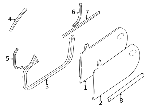 Exterior Trim - Door for 2004 Jaguar XK8 #1