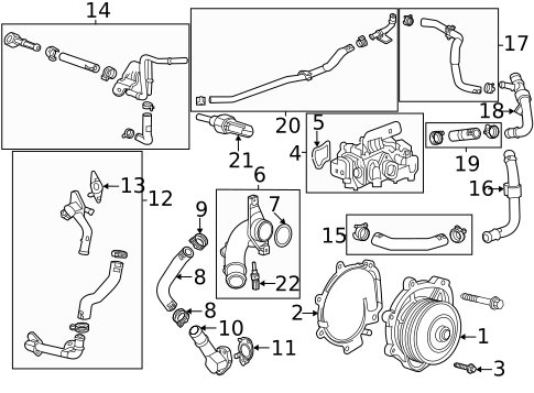 Water Pump for 2022 GMC Sierra 1500 #0