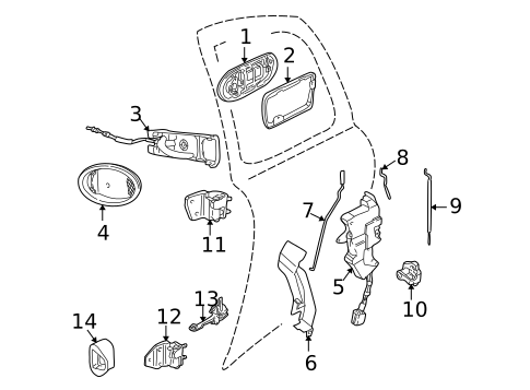 Lock & Hardware for 2001 Jaguar XJR #1
