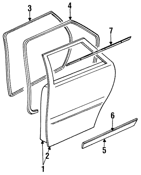 Door & Components for 1994 Mitsubishi Diamante #1