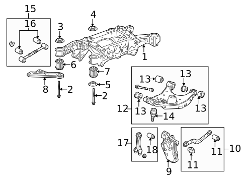 Rear Suspension for 2012 Cadillac SRX #2