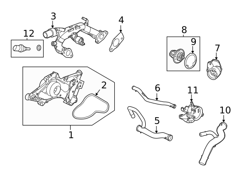 Water Pump for 2023 Acura TLX #0