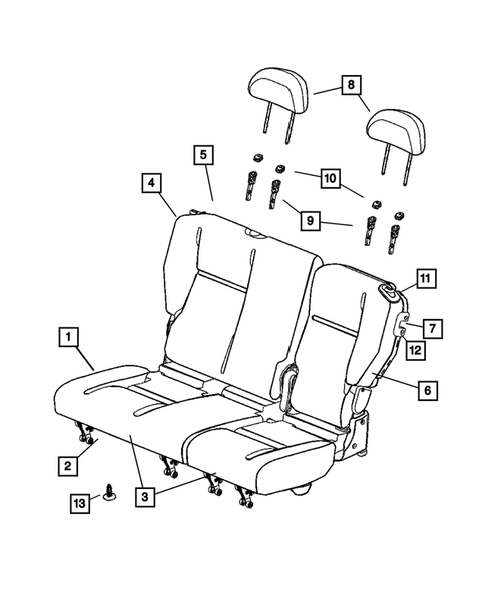 Rear Seats-Folding for 2005 Chrysler PT Cruiser #4