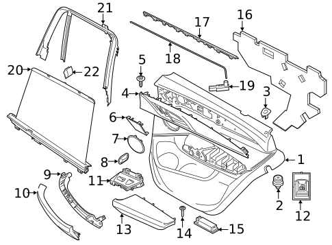 Interior Trim - Rear Door for 2025 BMW X5 #2