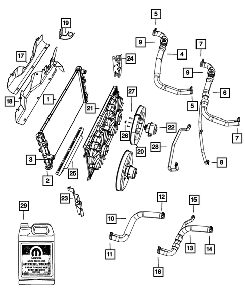 Radiator and Related Parts; Charge Air Cooler for 2015 Jeep Patriot #0