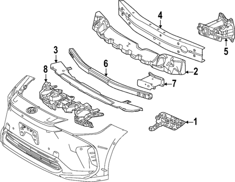 Bumper & Components - Front for 2025 Toyota bZ4X #1