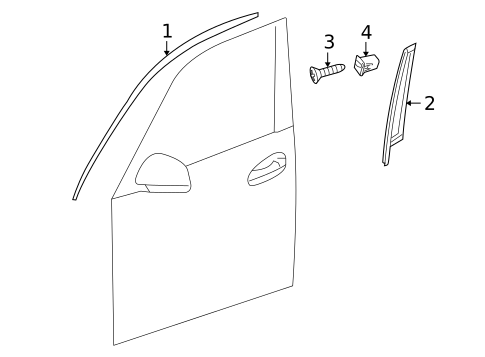 Exterior Trim - Front Door for 2020 Mercedes-Benz GLC 63 AMG® #0