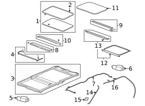Sunroof for 2007 GMC Acadia #0