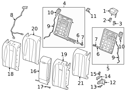 Rear Seat Components for 2024 Audi RS5 #0