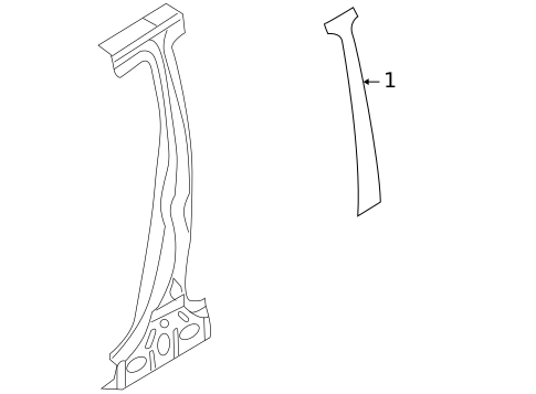 Exterior Trim - Pillars for 2009 Pontiac G3 #0