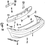 21111189 - Body: Bumper Cover for Saturn: SC1, SC2 Image