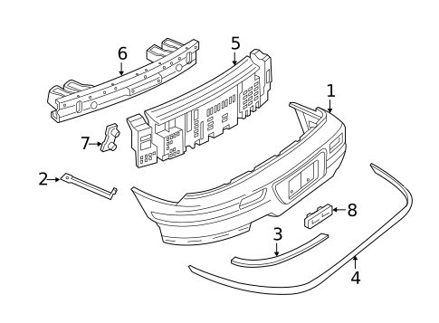 Bumper & Components - Rear for 1995 Buick Skylark #0
