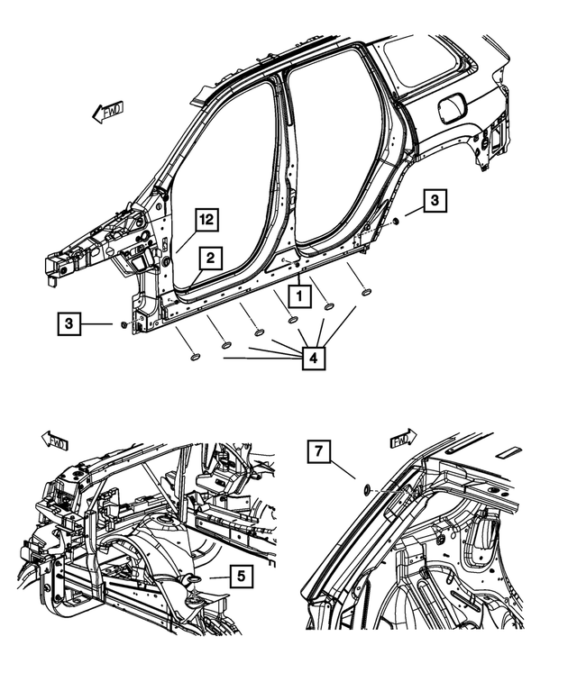 « 4860222 – Body Sheet Metal Except Doors : Bouchon pour Mopar Image »