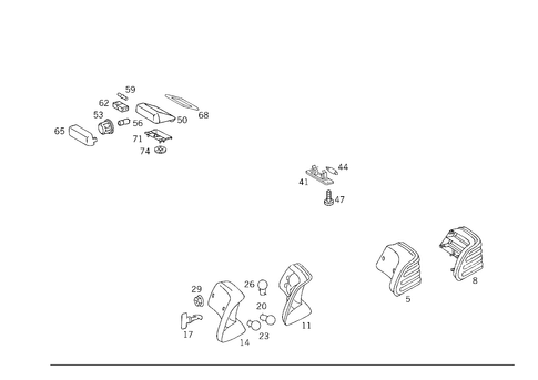 Rear Lamps, Additional Stop Light, and License Plate Lamp for 1993 Mercedes-Benz 500SEC #0