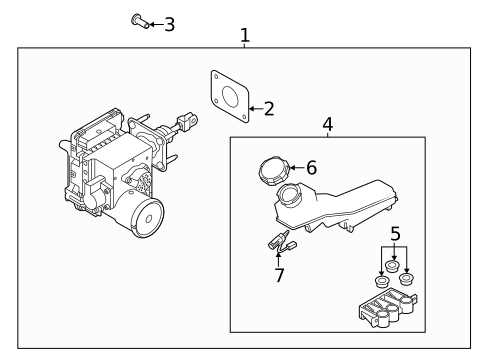 Master Cylinder - Components On Dash Panel for 2022 Hyundai Santa Fe #0