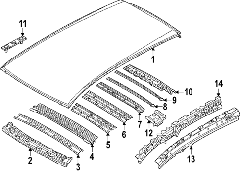 Roof & Components for 2024 Mazda CX-90 #1