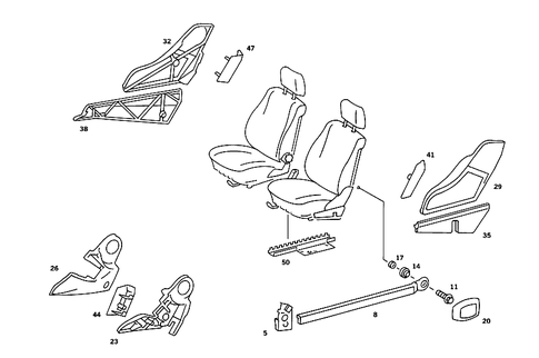 Belt Lock Mounting, Covering for 1986 Mercedes-Benz 190 E #2