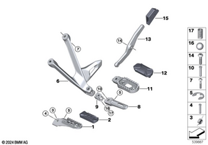                                     Passenger foot peg, left
                                