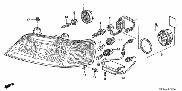 Headlight for 2004 Acura RL #0