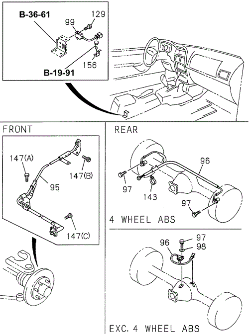 Master Cylinder Brake Piping (4) for 1997 Honda Passport #0