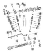 6506522AA - Engine 3.8L Six Cylinder: Header Point Reduced Body Bolt, Mounting for Mopar Image
