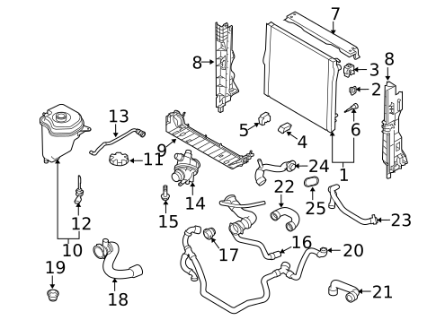 Radiator & Components for 2011 BMW X6 #0