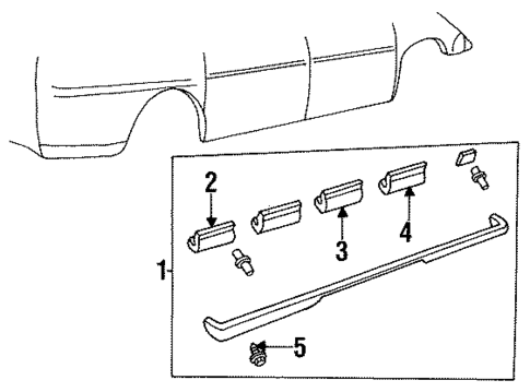 Exterior Trim - Side Panels for 1994 Pontiac Trans Sport #0