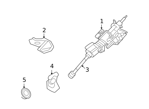 Steering Column Assembly for 2006 Lincoln Zephyr #0