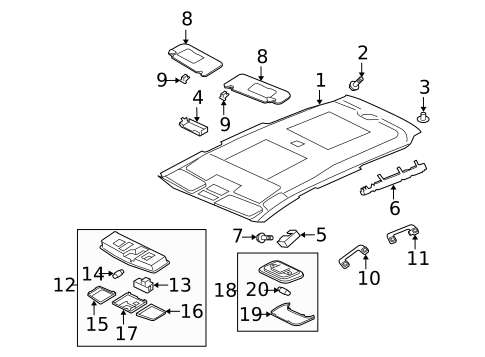 Interior Trim - Roof for 2007 Mitsubishi Outlander #1