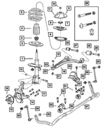 5134535AA - Front Suspension &amp; Drive: Strut Damper for Mopar Image