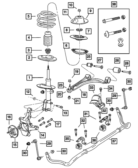 Front Suspension for 2004 Chrysler Pacifica #0