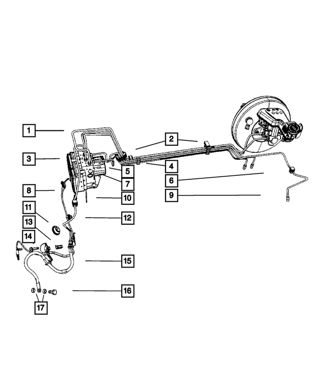 68020715AA - : Anti-Lock Brake System Hydraulic Control Unit for Mopar Image
