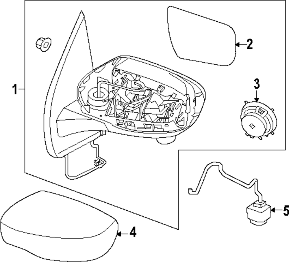 96301-9BU1A - Mirror Assembly 2022-2025 Nissan Frontier