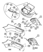 5288527AK - Electrical: Tail Stop Turn Lamp, Left for Mopar Image