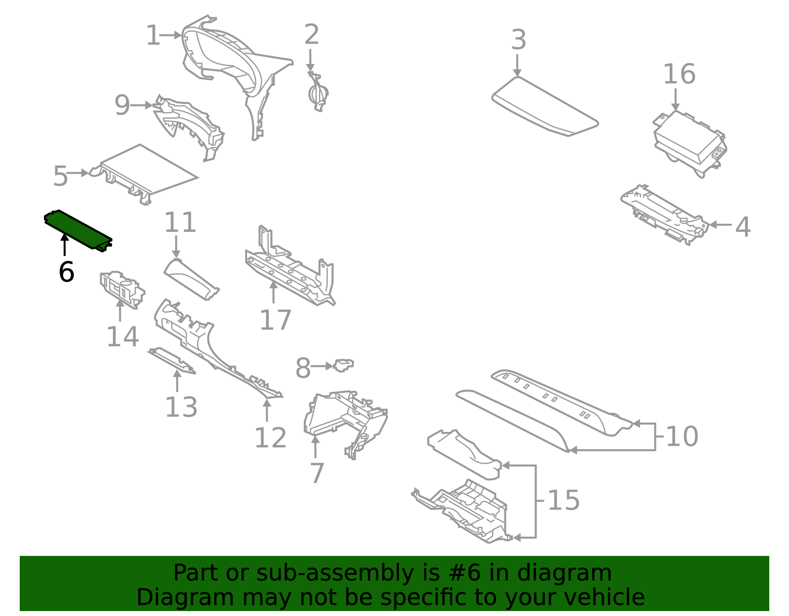 Subaru Sambar 660 パーツカタログ 3AT 2018-2025 Subaru Center Molding 66060FL000 | Subaru Online Parts