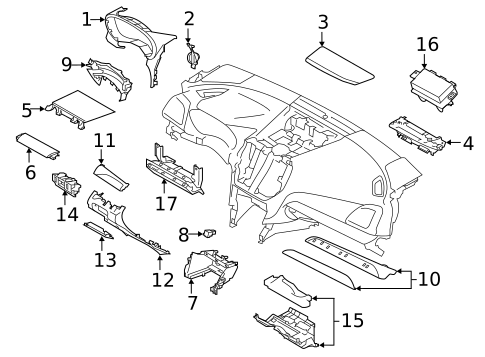 Instrument Panel Components for 2023 Subaru Forester #0