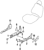 8852229000 - Body: Seat Track for Hyundai: Elantra Image