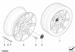 36117841375 - : Light Alloy Rim 36907111 for BMW Image