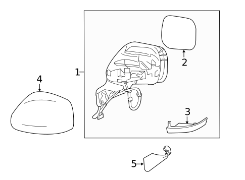 Outside Mirrors for 2012 Nissan Quest #1