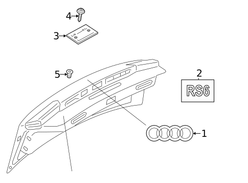 Exterior Trim - Lift Gate for 2025 Audi RS6 Avant #0