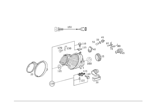 Lighting Unit, Foglamp, and Additional Blinker Lamp for 2002 Mercedes-Benz E430 #2
