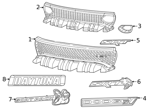 Grille & Components for 2021 Dodge Charger #0