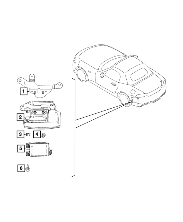 68610808AA - : Park Assist Module, Left for Mopar Image
