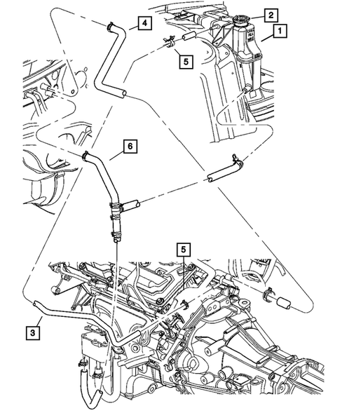 Engine Coolant Reservoir (Bottle) for 2009 Dodge Charger #1