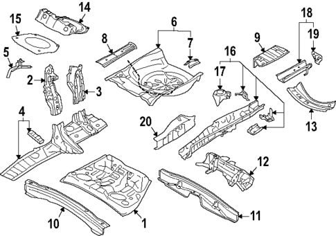 Rear Floor & Rails for 2025 Subaru Forester #0