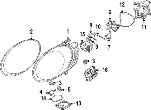 Headlamp Components for 2025 Porsche 911 #2