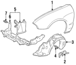 60211SR2A90ZZ - Body: Fender for Honda: Civic del Sol Image